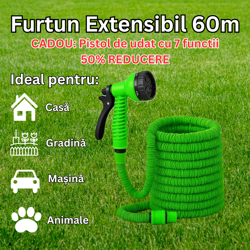 Furtun extensibil 60 m