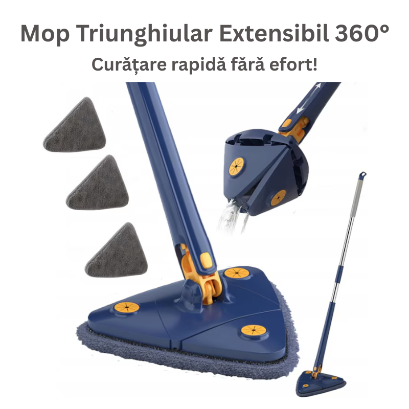 Mop Triunghiular Rotativ Multifunctional 360°