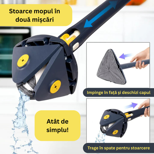 Mop Triunghiular Rotativ Multifunctional 360°