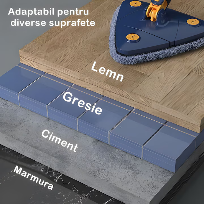 Mop Triunghiular Rotativ Multifunctional 360°